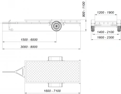 Heavy-Duty Car Trailer for Transporting Large Cargo - Trailer76 71799