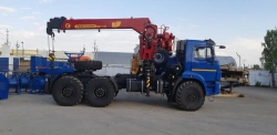 Truck Tractor with Crane KMU-150 Model 5408A1-10 on KAMAZ-43118 Chassis