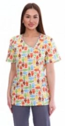 Women's Work Blouse for Protection Against Industrial Contaminants and Mechanical Wear Model B-13