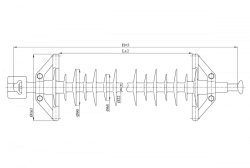 Insulator Rod Suspension with Silicone Composite Coating LK 70/150-I-4 GP