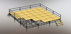 TV Stage TV-MSC-1.18.01 - Durable Metal and Plywood Construction