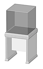 Horizontal Display Showcase 644x644x1370 mm