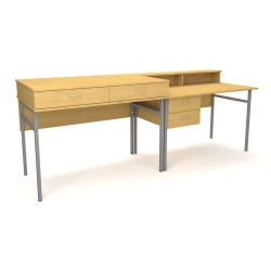 Demonstration Tables with LDPF Tops and Metal Frame