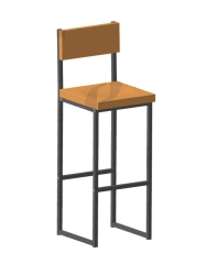 Simple Bar Chair RS 01.00.55 with Backrest - Removable