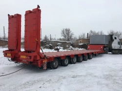 Specialized Heavy-Duty Semi-Trailer CHDM 943889-0000050 with Metal Cargo Platform and Removable Frame