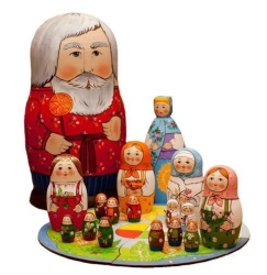 Large Matryoshka "Year Set" with Seasonal Dolls