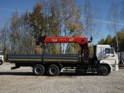 Special Vehicle with Hydraulic Loading Crane KMA on KAMAZ 43118 Base 41K01N-UH
