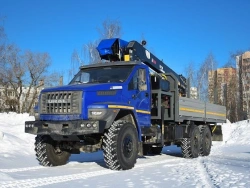 Multi-functional Special Truck with Hydraulic Crane KMA on URAL 4320 Base U0K03N-UC
