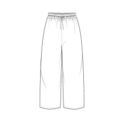 Summer Ribbed Lounge Pants with High Waist Design 206897441