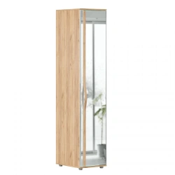 Marta-2 LD.406030.000 One-Door Mirror Cabinet (Golden Oak/White)
