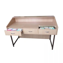 Customer Service Desk on Metal Frame by Edelwood
