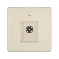 Caduceus Aling Prestige Hidden Installation TV/FM Antenna Socket, Beige, Art. 612I.999