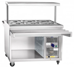 High-Temperature Refrigerated Display Counter with Neutral Cabinet PVV(N)-70PM-NSh