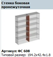 Intermediate Side Wall Matrix Model FS 608