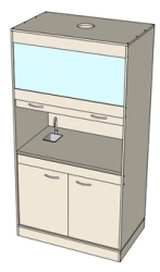 Extraction Cabinet with PVC Edges and Moisture-Resistant Top