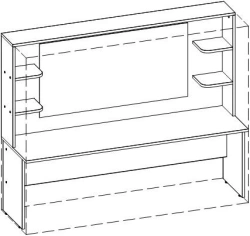 Speech Therapy Table with Mirror and Light - 1500x440x1200H