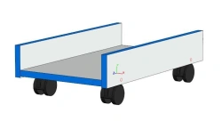 Mobile Computer Case Stand with PVC Edging