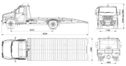 GAZ-SAZ-39031-10 Tow Truck with Broken Platform