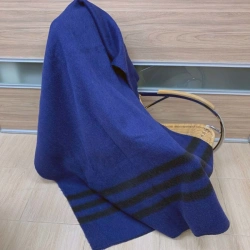 Dark Blue Departmental Blankets with Black Stripes Art. 2871