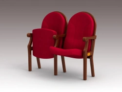 Wooden Frame Theater Seating Chairs