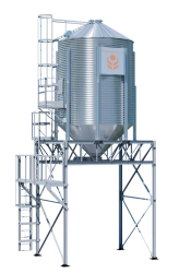 Metal Silo with Conical Bottom for Temporary Storage SKEA72-2-3.2-7