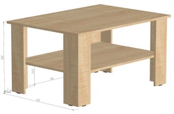 Stylish MDF Coffee Table with PVC Edge