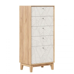 High Cabinet in Golden Oak/White - Royben LD.640040.000