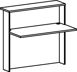 High Stand with Two Cable Openings 8507 from "Galant Waiting Zone" Series