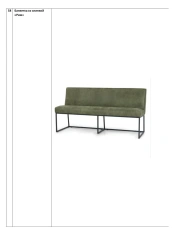 Metal-framed Bench with Backrest "Rim" - 150 cm