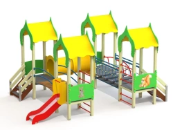 Children's Play Complex with Four Towers, Height 700mm - DIK 4.09