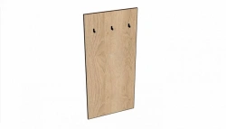 Wall-Mounted Coat Rack Panel with Three Hooks
