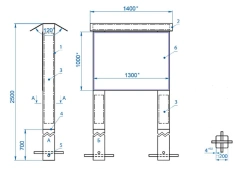 Pipeline Marking Sign Stand Model Sh.PTM.2