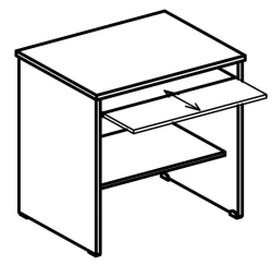 Computer Desk with Pull-Out Keyboard Shelf 6033 Series "Rhythm