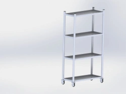 Mobile Metal Rack for Efficient Storage Solutions