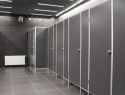 Public Toilet Partition System - HPL Plastic with Steel Frame