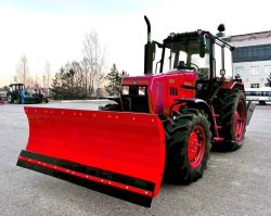 UDKM-5 Road and Municipal Maintenance Machine on Belarus 1221.3 Tractor with Plow