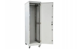 Floor Telecommunications Cabinet 19", Model SHT-NP-M, Metal Front Door SSD