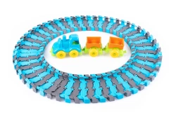 Flexible Train Set with Locomotive and Cars KNOBA 1/4