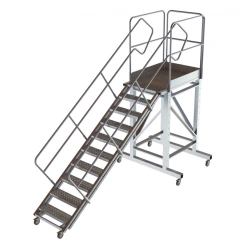 Adjustable Mobile Aluminum Platform Ladder LPA-1670-300