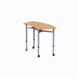 Puzzle Series Shaped Desk, MDF with and without Wheels