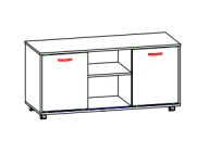 Low Credenza with Multiple Compartments by Alliance-S