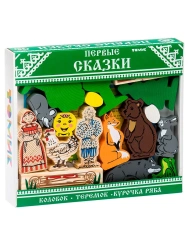 Fairy Tales Constructor Set "First Tales - Kolobok, Ryaba Hen, Teremok" (30 Pieces) - Art. 453-2