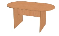 Oval Conference Table with Side Supports, Model SZ