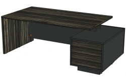Executive Desk DALI - MDF Veneer, 25mm Top Thickness