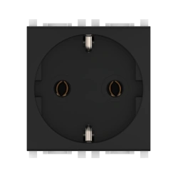 CADUCEUS ALING Experience Hidden Socket with Grounding 16A, 250V~, Black (Soft Touch)