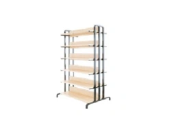 Double-Sided Library Shelf with Open Shelves
