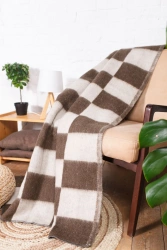 Half-Wool Adult Blankets, Colorful and Solid Dyed, Art. C103-ILSH