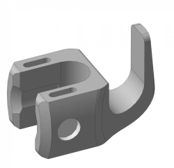 Narrow-footed laminar hook for spinal fixation, model 832.302 M