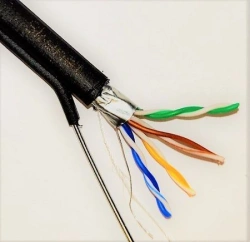 Skynet Premium FTP Cat 5e Outdoor Cable 4x2x0.51 Cu with Steel Rope