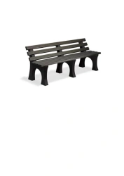 Stylish Polymer-Sand Composite Bench with Backrest